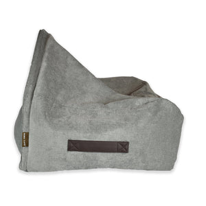 KONA CAVE®  luxury snuggle cosy cave cuddle bed for cats. Grey corduroy burrow bed for cats who sleep under blankets. portable. washable.