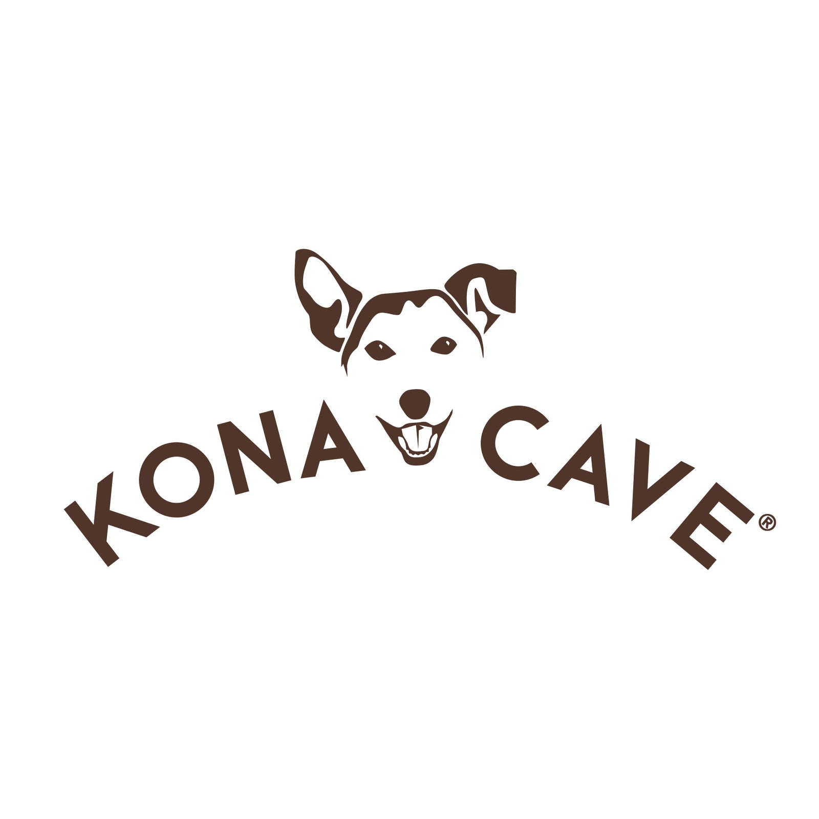 KONA CAVE® logo of adorable Jack Russell Terrier dog