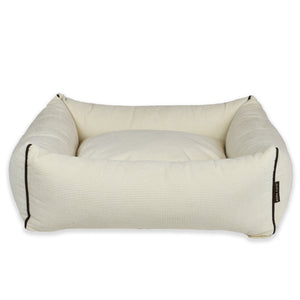 KONA CAVE® luxury cuddle cave with removable canopy cover. Cream corduroy Dog and cat Bed. 