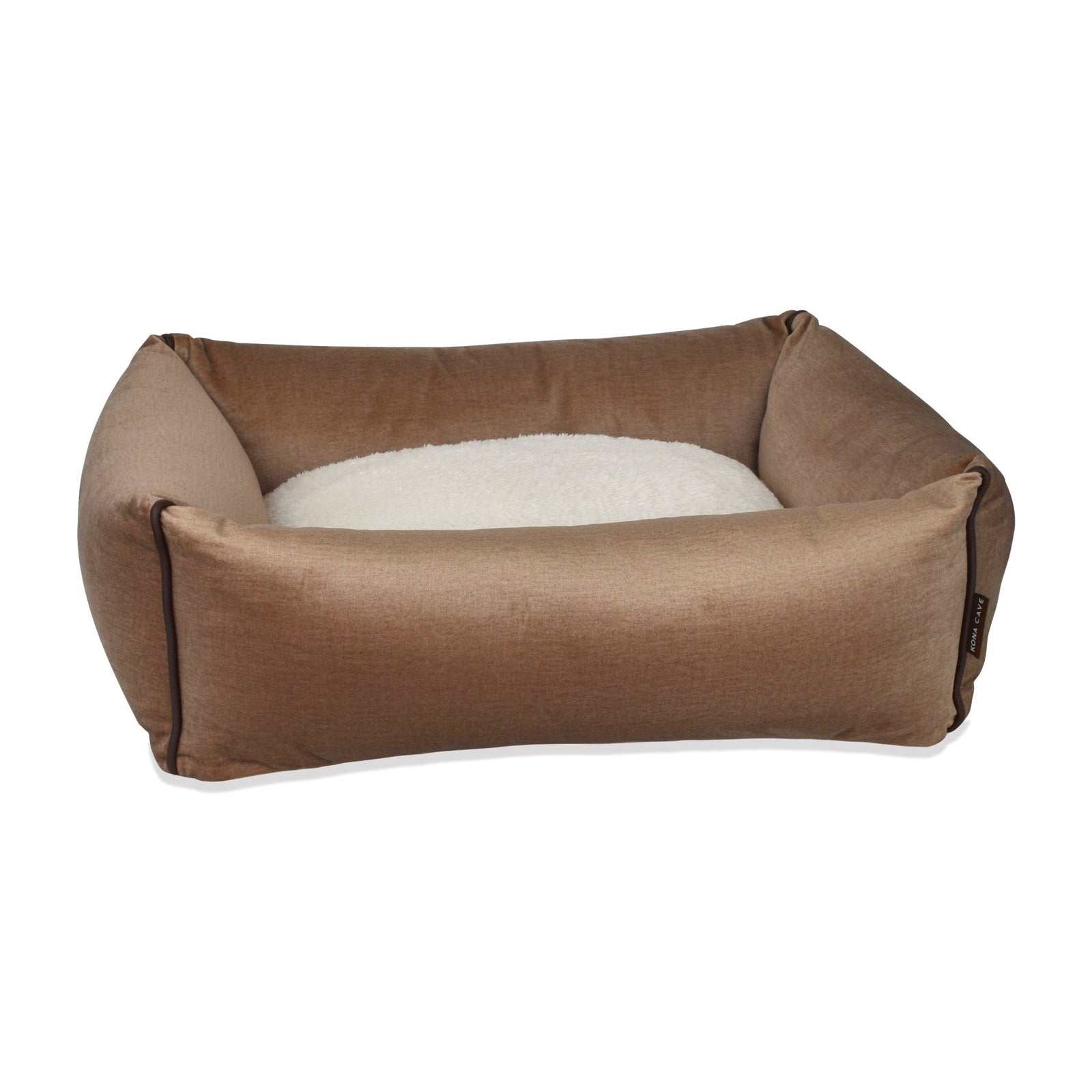 KONA CAVE® Luxury Velvet Cat Bed - Fancy Pet Bed- Luxury beige velvet dog bed – Black Friday Sale