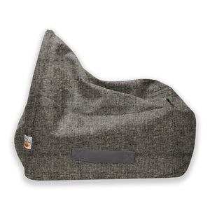 Sleepy Fox® snuggle cave dog / cat bed with vegan-leather side handles for easy carrying. Grey velvet. 