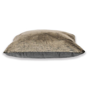 Dream Cushion - Faux Fur and Graphite Grey Velvet - With Optional Memory Foam Mattress