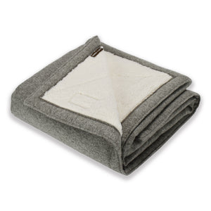 KONA CAVE lined luxury weighted pet blanket soothes by slight weight on your pet, grey flannel