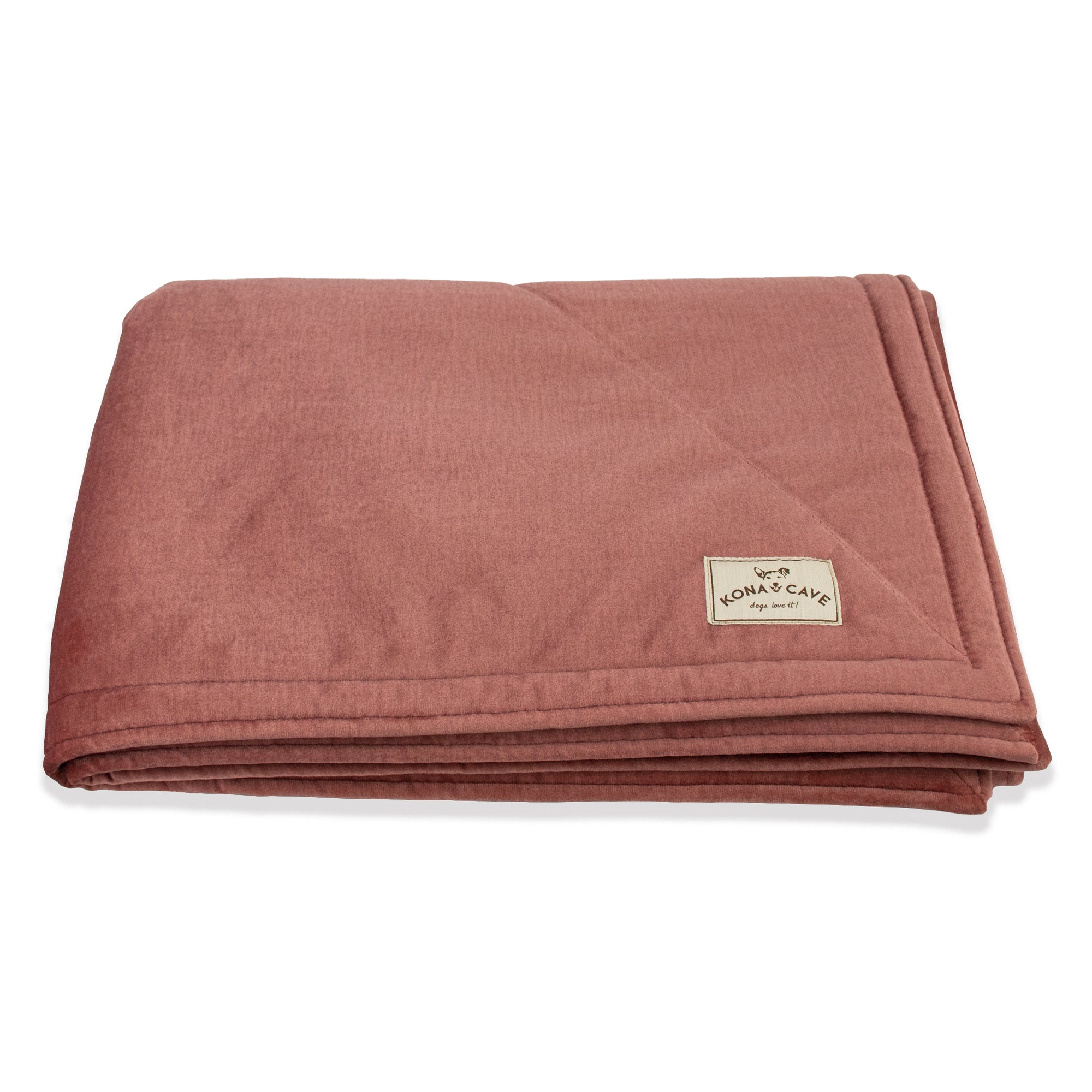 KONA CAVE® Pale Pink weighted Velvet Blanket with Sherpa Fleece Lining for dog and cats