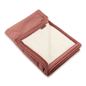 KONA CAVE® Pale Pink Weighted velvet Pet Blanket for dogs and cats with Sherpa Fleece Lining (Small)