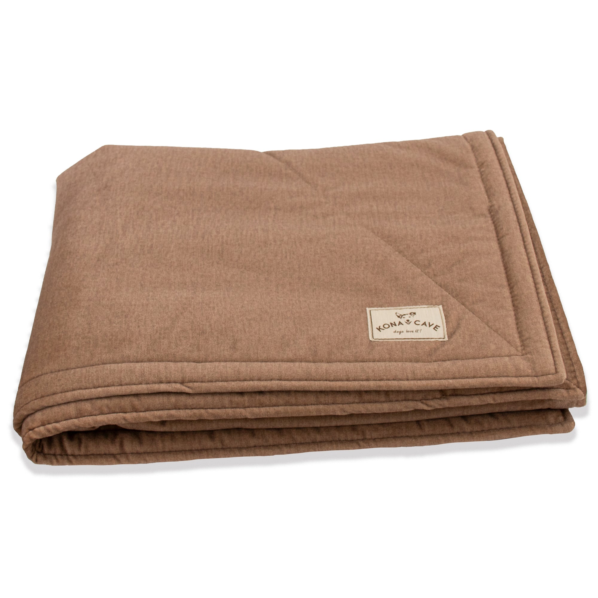 KONA CAVE® luxury beige Velvet Pet Blanket fully lined with Sherpa Fleece. 3 sizes. Washable.