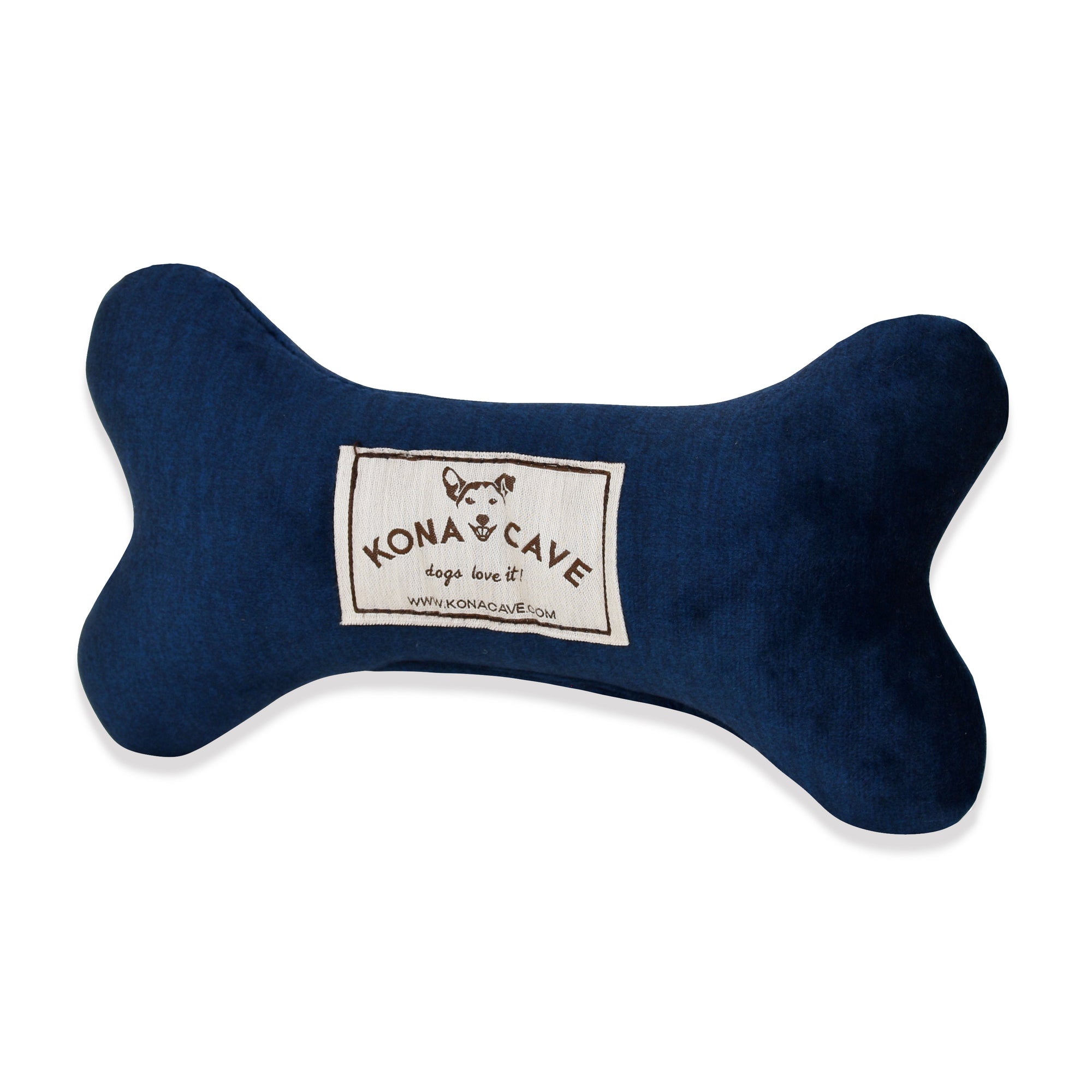KONA CAVE® Luxury Blue Velvet Dog Bone Toy - Great dog Gifts