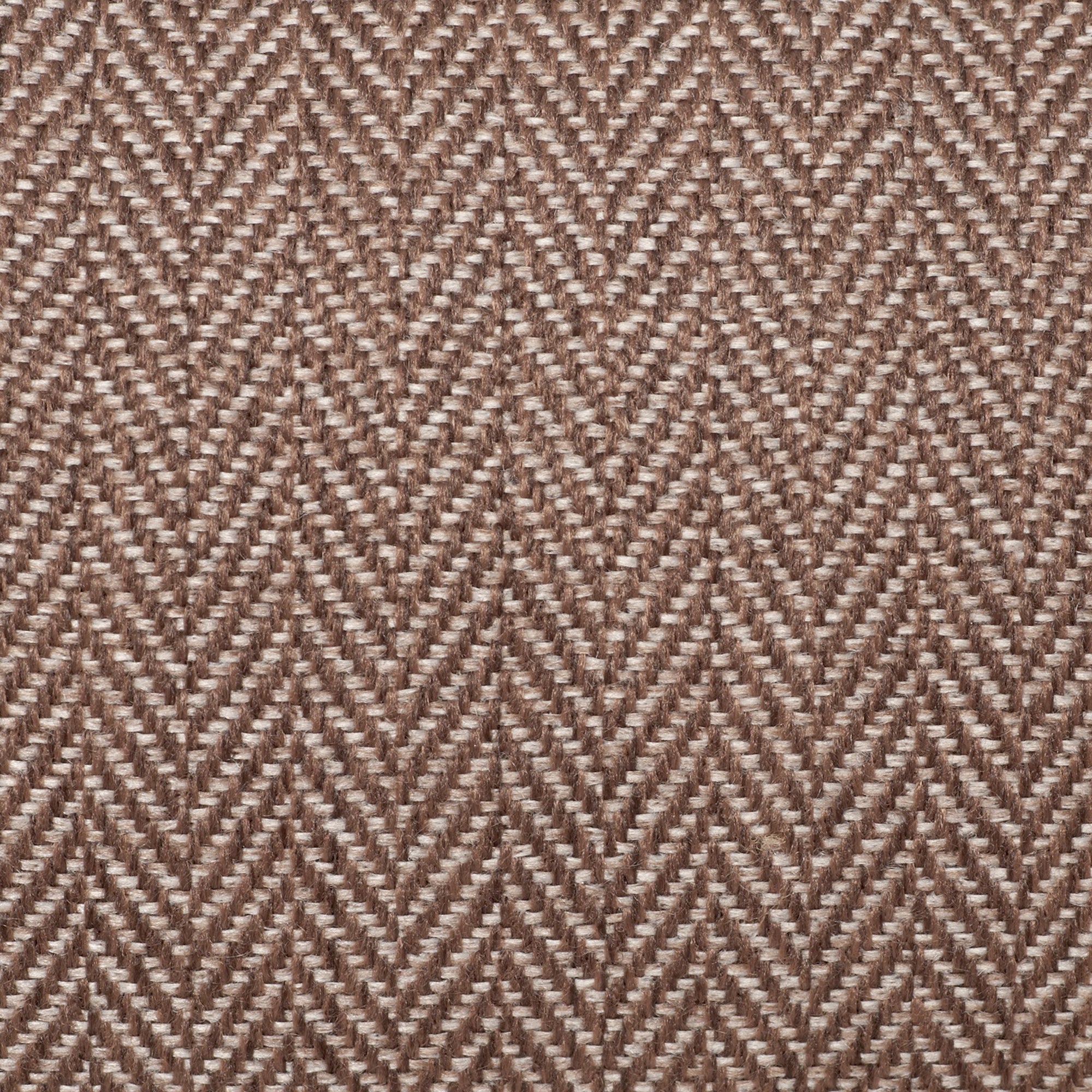 KONA CAVE® designer bolster dog bed in brown herringbone fabric is stylish and cozy fabric. Close up of elegant fabric.